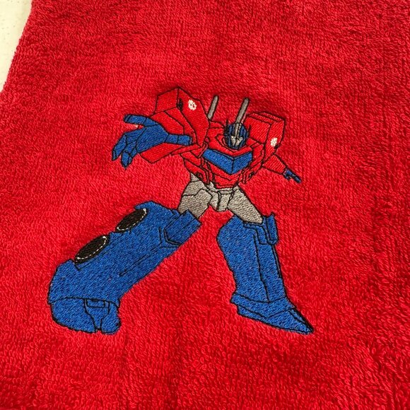 Transformers Towels Embroidered Autobots Hand Towel Set Optimus Bumblebee Robots - Picture 4 of 5